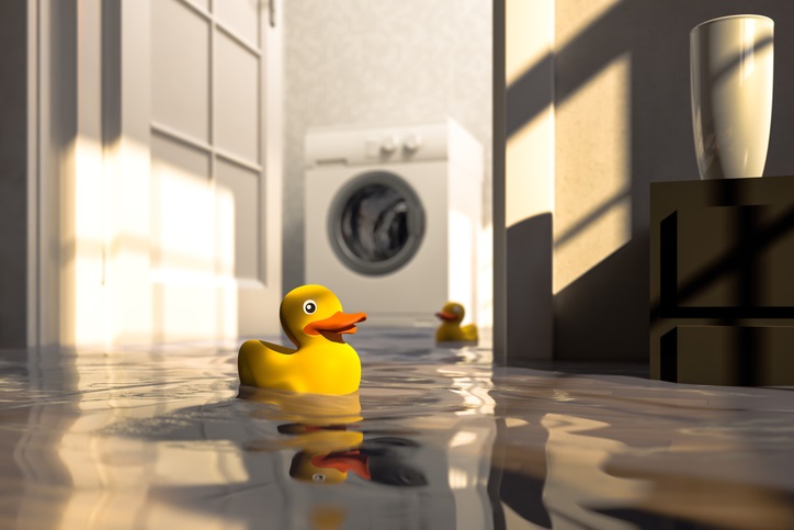 Washing Machine Flooding With Rubber Duckie